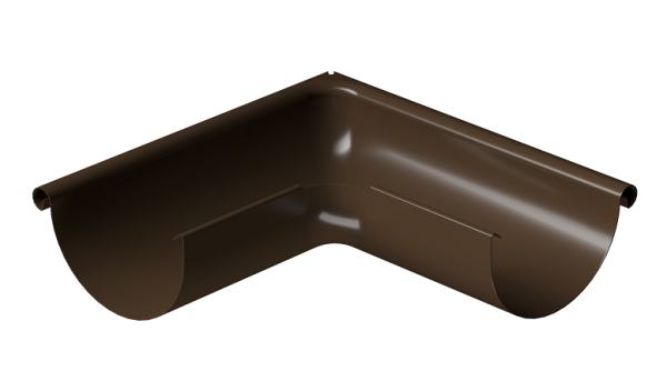 Угол внешний 90° D125 Döcke STAL PREMIUM Каштан, (RAL 8017) купить в Серпухове