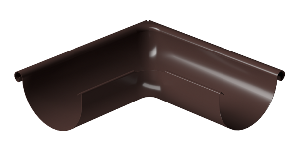 Угол внешний 90° D125 Döcke STAL PREMIUM Шоколад, (RAL 8019) купить в Серпухове