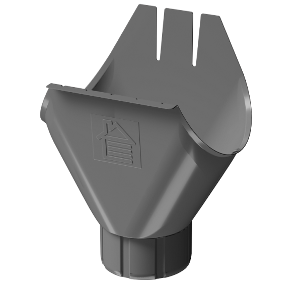 Воронка желоба D125 Döcke STAL PREMIUM Графит, (RAL 7024) купить в Серпухове