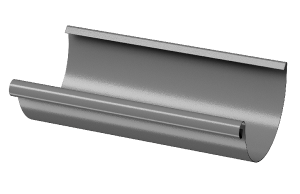 Желоб полукруглый D125 3 м Döcke STAL PREMIUM Графит, (RAL 7024) купить в Серпухове