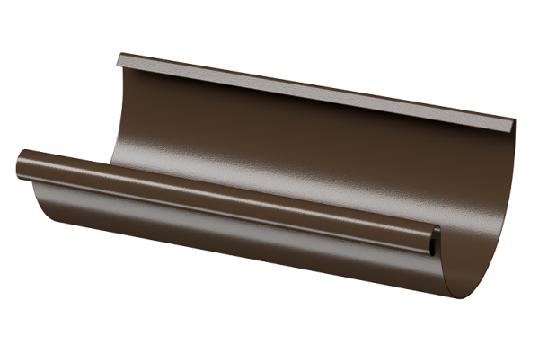 Желоб полукруглый D125 3 м Döcke STAL PREMIUM Каштан, (RAL 8017) купить в Серпухове
