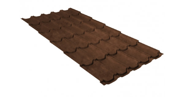 Металлочерепица квинта плюс GL 0,5 Safari Twincolor Brown купить в Серпухове