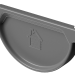 Заглушка желоба D125 Döcke STAL PREMIUM Графит, (RAL 7024) купить в Серпухове