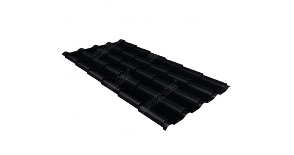 Металлочерепица камея 0,45 Drap RAL 9005 черный купить в Серпухове