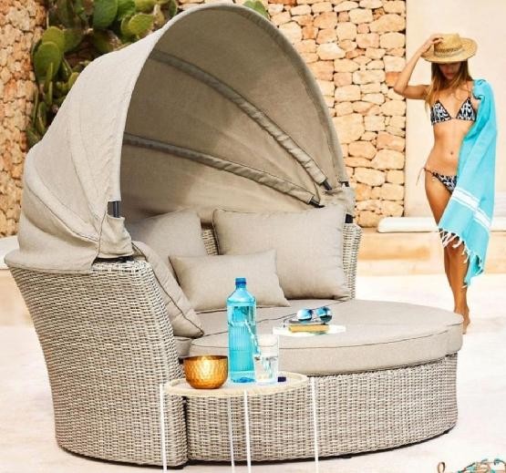 Диван-Трансформер AFINA плетеный из иск. ротанга AFM-325 Beige купить в Серпухове