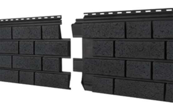 Фасадная панель Ю-пласт Стоун Хаус S-Lock Клинкер Нордик Графитовый купить в Серпухове