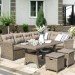 Комплект мебели AFINA плетеной из иск. ротанга AFM-307B Beige купить в Серпухове