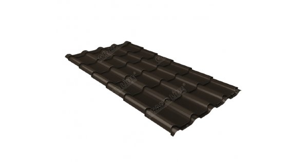 Металлочерепица камея GL 0,5 GreenCoat Pural matt RR 32 темно-коричневый (RAL 8019 серо-коричневый) купить в Серпухове