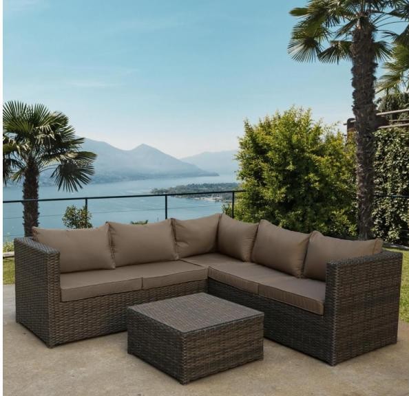 Комплект мебели AFINA плетеной из иск. ротанга YR825A Brown/Beige купить в Серпухове