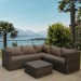 Комплект мебели AFINA плетеной из иск. ротанга YR825A Brown/Beige купить в Серпухове