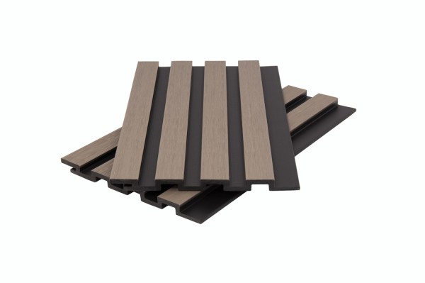 Стеновая панель брусковая двухцветная co-extrusion, snow mix купить в Серпухове