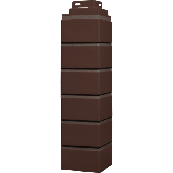 Угол Фасайдинг Серия «Кирпич клинкерный» Жженный купить в Серпухове