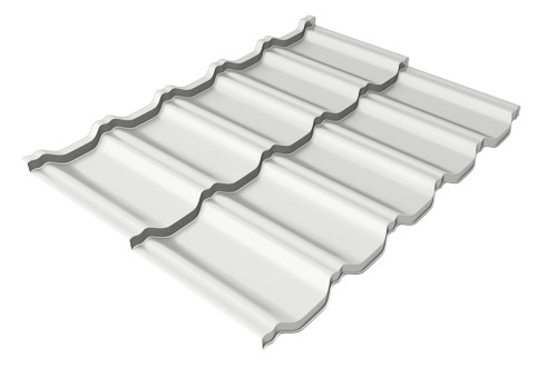 Металлочерепица модульная Квинта Uno Grand Line c 3D резом 0,5 Satin RAL 9003 сигнальный белый купить в Серпухове