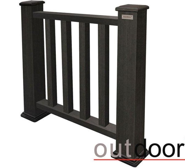 Ограждение из ДПК Outdoor Классик 3D STORM чёрный купить в Серпухове