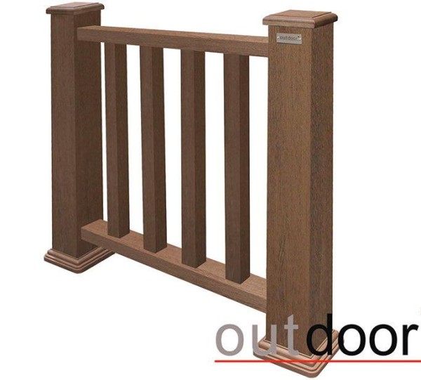Ограждение из ДПК Outdoor Классик 3D STORM коричневый микс купить в Серпухове