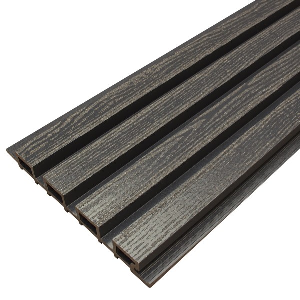 Фасадная доска из ДПК Faynag Wood Рейка Мокрый Асфальт купить в Серпухове