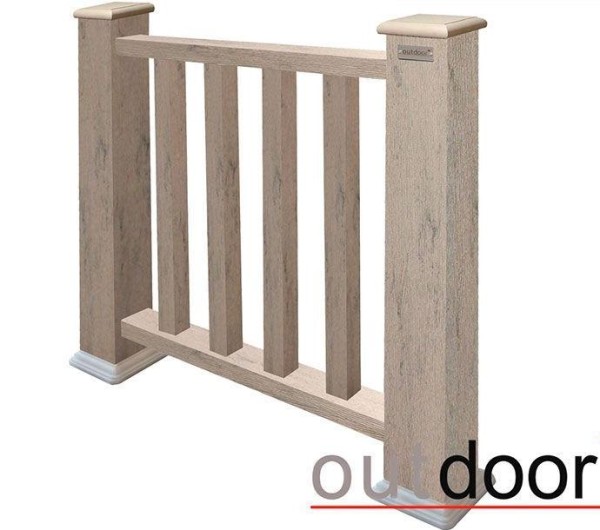 Ограждение из ДПК Outdoor Классик 3D STORM серый микс купить в Серпухове