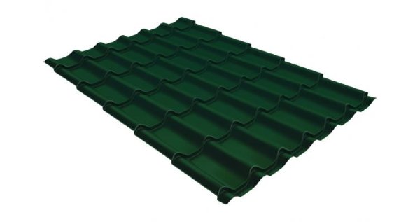 Металлочерепица классик GL 0,5 Velur20 RAL 6005 зеленый мох купить в Серпухове