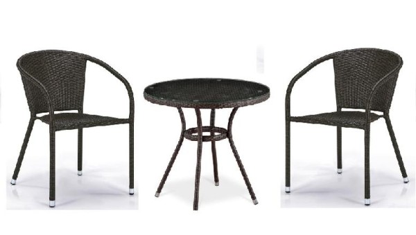 Комплект плетеной мебели AFINA из иск. ротанга Асоль-7 T282ANT/Y137C-W53 Brown 2Pcs купить в Серпухове