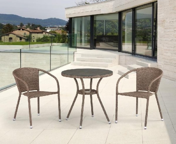 Комплект плетеной мебели AFINA из иск. ротанга T282ANT/Y137C-W56 Light Brown 2Pcs купить в Серпухове