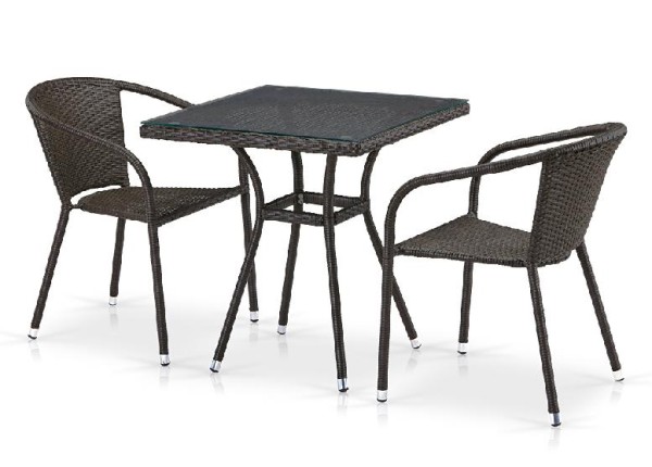 Комплект плетеной мебели AFINA из иск. ротанга T282BNT/Y137C-W53 Brown 2Pcs купить в Серпухове