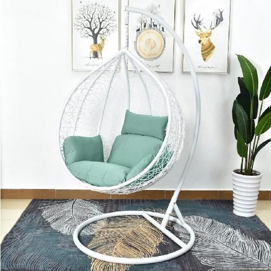 Кресло Подвесное из искусственного ротанга AFM-168A-L White/Green купить в Серпухове