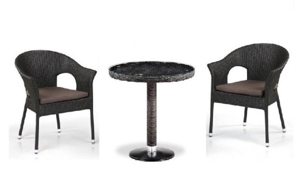 Комплект плетеной мебели AFINA из иск. ротанга T601/Y79A-W53 Brown 2Pcs купить в Серпухове