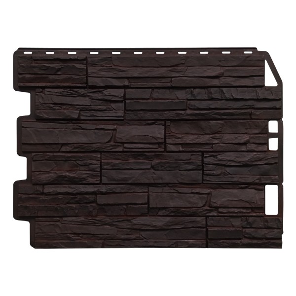 Фасадная панель FineBer, Скол - Тёмно коричневый купить в Серпухове