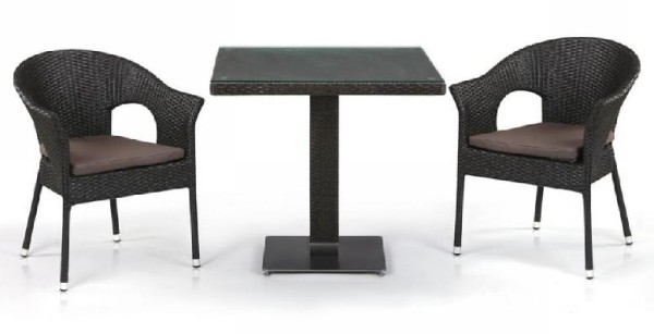 Комплект плетеной мебели AFINA из иск. ротанга T605SWT/Y79A-W53 Brown 2Pcs купить в Серпухове