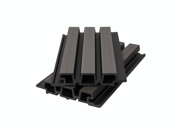 Фасадная панель брусковая двухцветная co-extrusion, grey dark купить в Серпухове
