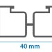 Лага алюминиевая KRONEX 40x15x3000 мм опорная Slim купить в Серпухове