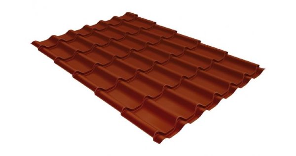 Металлочерепица классик 0,5 Satin RAL 8004 терракота купить в Серпухове