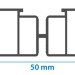 Лага алюминиевая KRONEX 50x25x3000 мм несущая купить в Серпухове