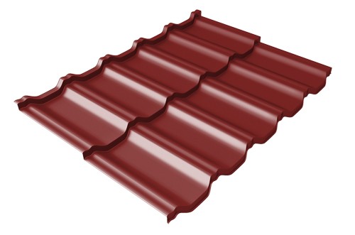 Металлочерепица модульная Квинта Uno Grand Line c 3D резом 0,5 Satin RAL 3011 коричнево-красный купить в Серпухове