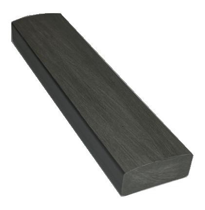 Лавочный брус Ecodecking Некст полнотелый брашированный 70х35 графит купить в Серпухове