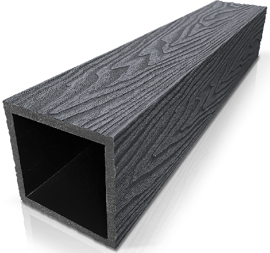 Столб ДПК 3D GardenParkett фактура дерева Графит купить в Серпухове