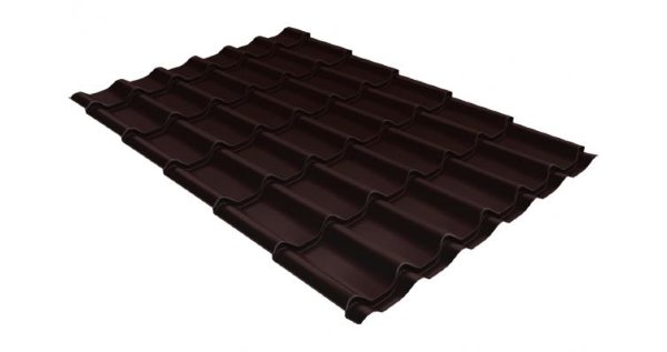 Металлочерепица классик 0,5 Satin RAL 8017 шоколад купить в Серпухове