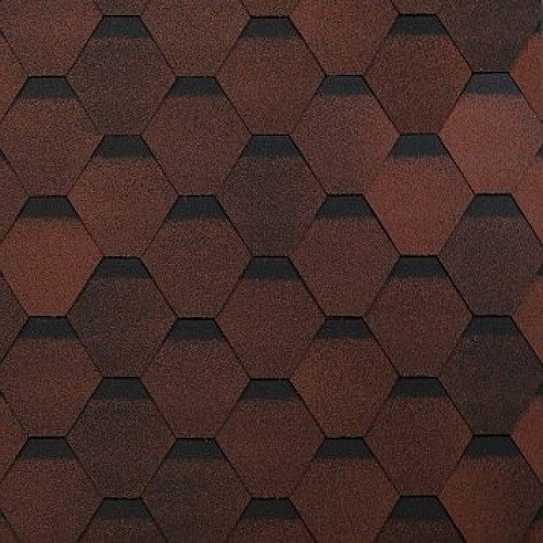 Гибкая черепица Shinglas, коллекция Оптима – Красный купить в Серпухове