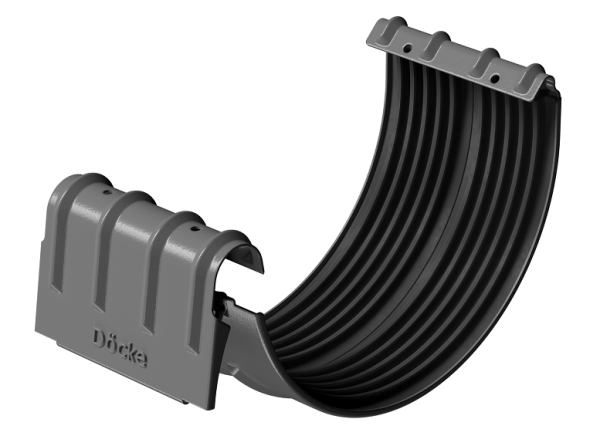 Соединитель желобов D125 Döcke STAL PREMIUM Графит, (RAL 7024) купить в Серпухове