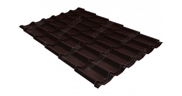 Металлочерепица классик GL 0,5 Quarzit RAL 8017 шоколад Metallic купить в Серпухове