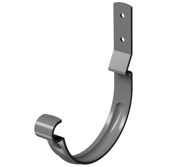 Карнизный крюк короткий (гнутый) D125 Döcke STAL PREMIUM Графит, (RAL 7024) купить в Серпухове