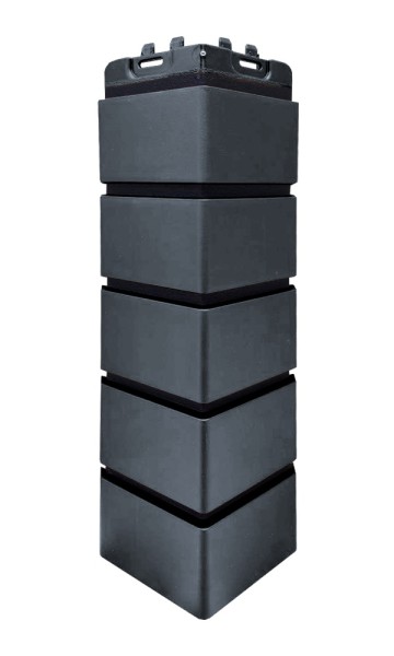 Угол Grand Line состаренный кирпич премиум Графит (шов RAL 9005) купить в Серпухове