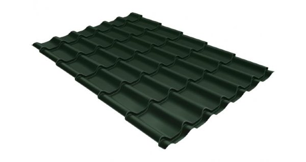 Металлочерепица классик 0,5 Satin RR 11 темно-зеленый купить в Серпухове
